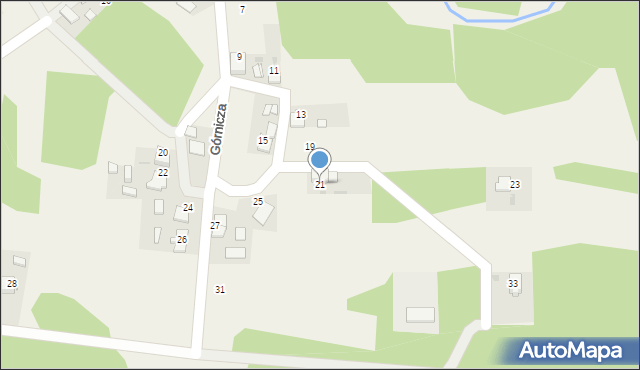 Ortowice, Górnicza, 21, mapa Ortowice