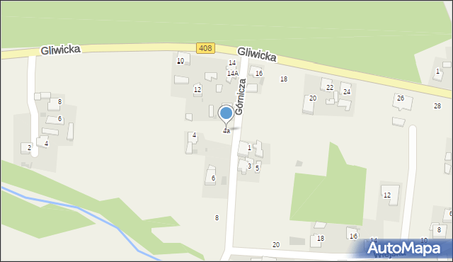 Ortowice, Górnicza, 4a, mapa Ortowice