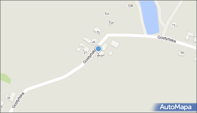 Orzesze, Gostyńska, 57, mapa Orzesze