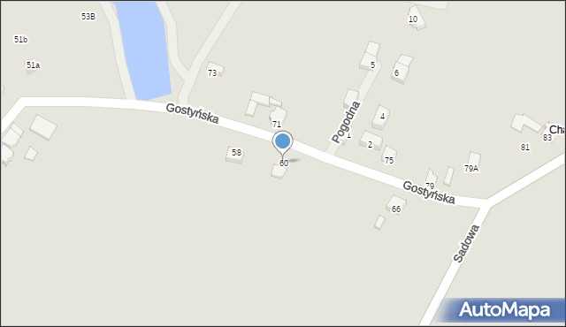 Orzesze, Gostyńska, 60, mapa Orzesze