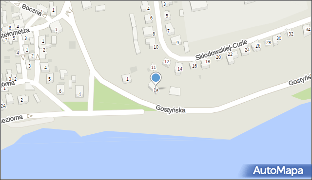 Osieczna, Gostyńska, 1a, mapa Osieczna