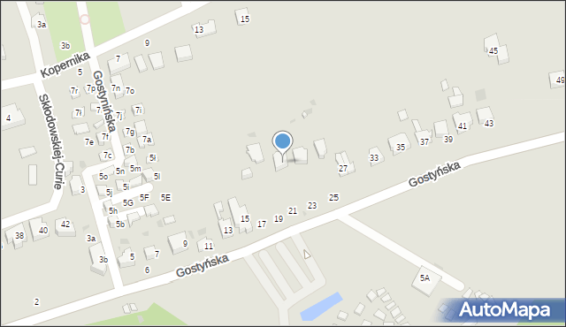 Osieczna, Gostyńska, 21, mapa Osieczna