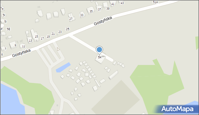 Osieczna, Gostyńska, 5A, mapa Osieczna