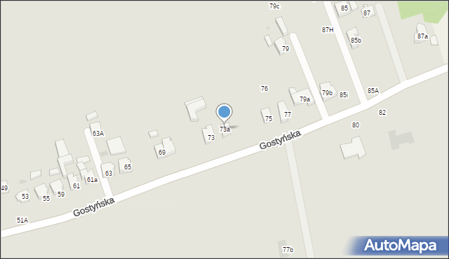 Osieczna, Gostyńska, 73a, mapa Osieczna