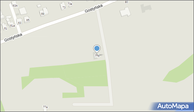 Osieczna, Gostyńska, 77b, mapa Osieczna