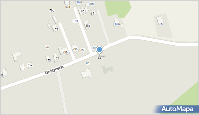 Osieczna, Gostyńska, 82, mapa Osieczna