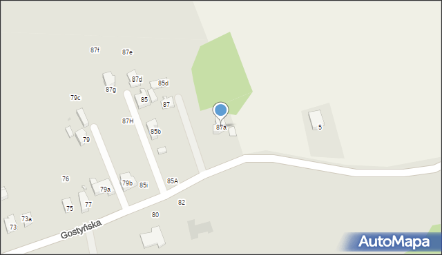 Osieczna, Gostyńska, 87a, mapa Osieczna