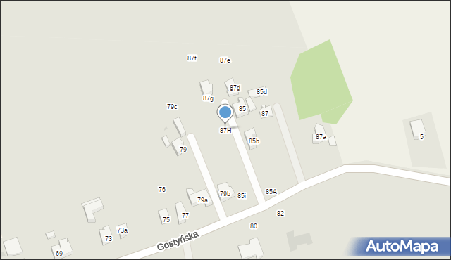 Osieczna, Gostyńska, 87H, mapa Osieczna