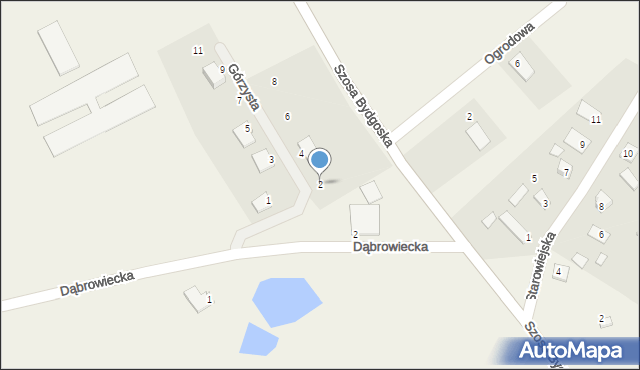 Osówiec, Górzysta, 2, mapa Osówiec