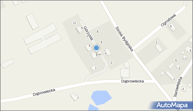 Osówiec, Górzysta, 3, mapa Osówiec