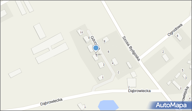 Osówiec, Górzysta, 5, mapa Osówiec