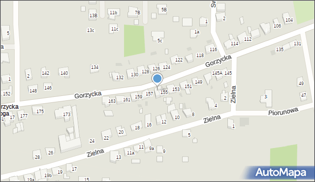 Ostrów Wielkopolski, Gorzycka, 155a, mapa Ostrów Wielkopolski