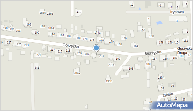 Ostrów Wielkopolski, Gorzycka, 205, mapa Ostrów Wielkopolski