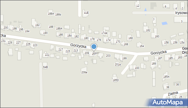 Ostrów Wielkopolski, Gorzycka, 207, mapa Ostrów Wielkopolski