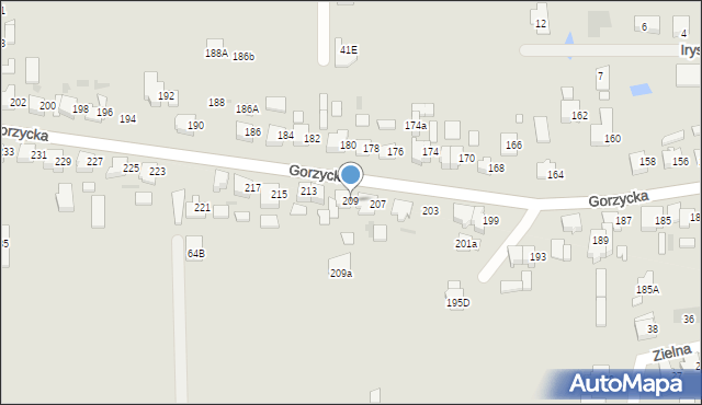 Ostrów Wielkopolski, Gorzycka, 209, mapa Ostrów Wielkopolski