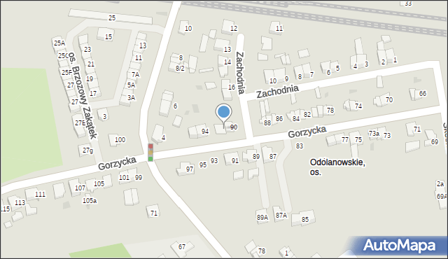 Ostrów Wielkopolski, Gorzycka, 92, mapa Ostrów Wielkopolski