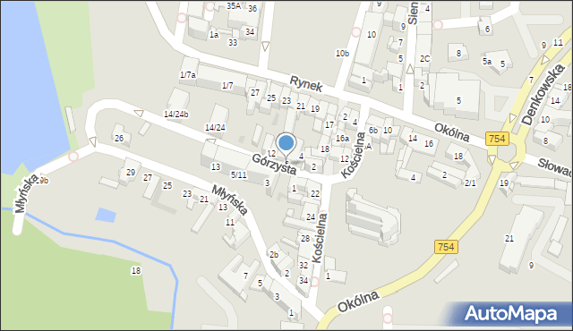 Ostrowiec Świętokrzyski, Górzysta, 6, mapa Ostrowiec Świętokrzyski