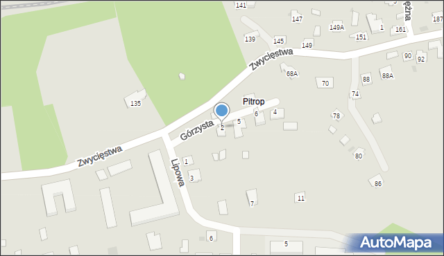 Oświęcim, Górzysta, 2, mapa Oświęcimia