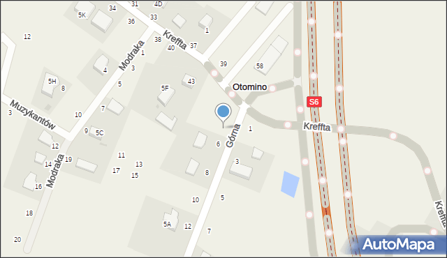 Otomino, Górna, 4, mapa Otomino