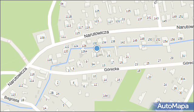 Otwock, Górecka, 11, mapa Otwock