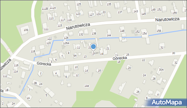 Otwock, Górecka, 17, mapa Otwock