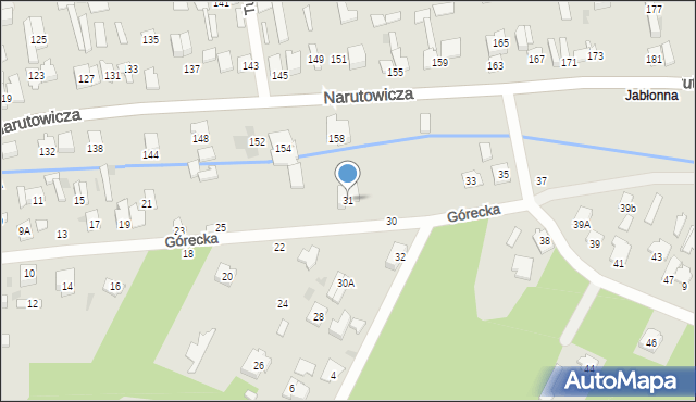 Otwock, Górecka, 31, mapa Otwock