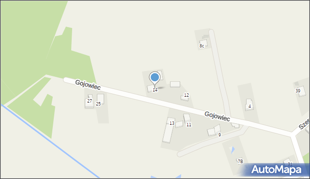 Palowice, Gojowiec, 14, mapa Palowice