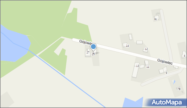 Palowice, Gojowiec, 25, mapa Palowice