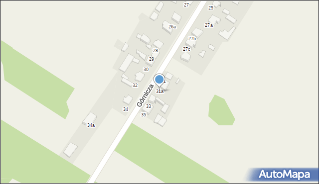 Panki, Górnicza, 31a, mapa Panki