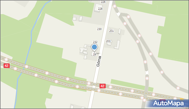 Parszów, Górna, 14, mapa Parszów