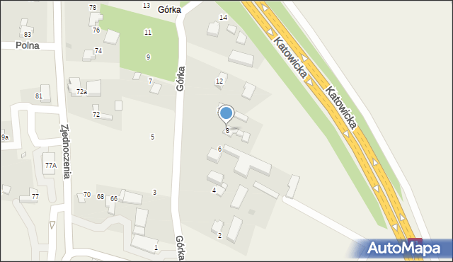 Pawłowice, Górka, 8, mapa Pawłowice