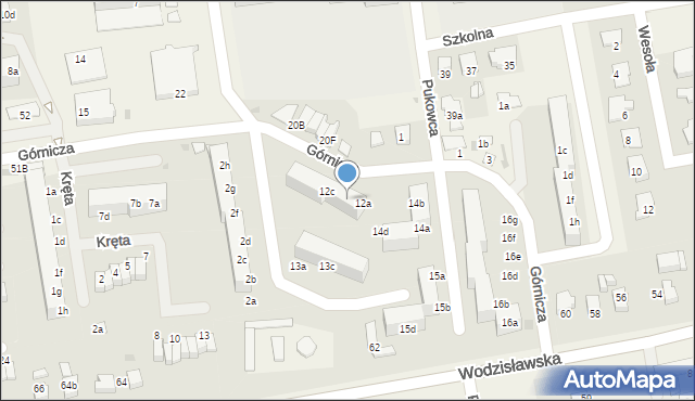 Pawłowice, Górnicza, 12b, mapa Pawłowice