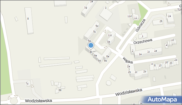 Pawłowice, Górnicza, 6f, mapa Pawłowice