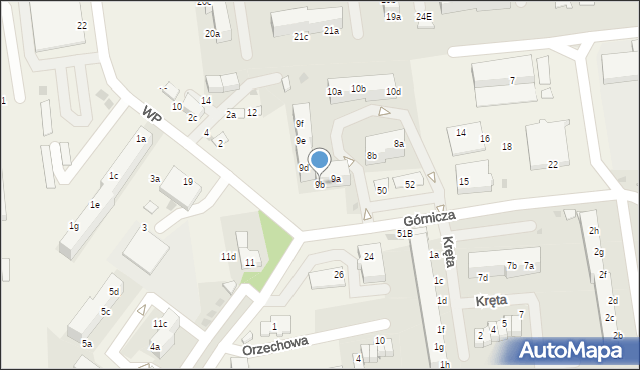 Pawłowice, Górnicza, 9b, mapa Pawłowice