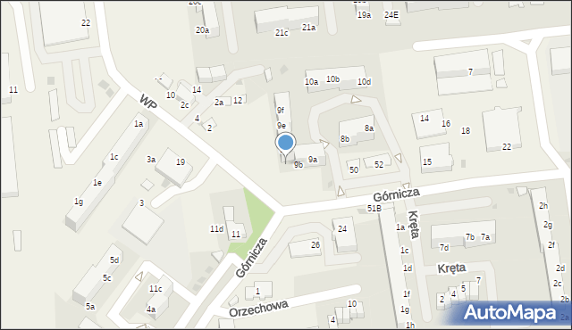 Pawłowice, Górnicza, 9c, mapa Pawłowice
