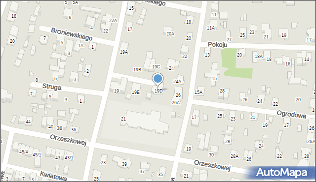 Piastów, Godebskiego Cypriana, 19D, mapa Piastów