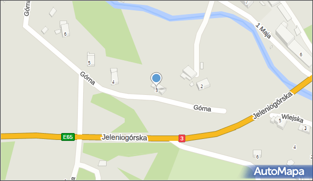 Piechowice, Górna, 3, mapa Piechowice