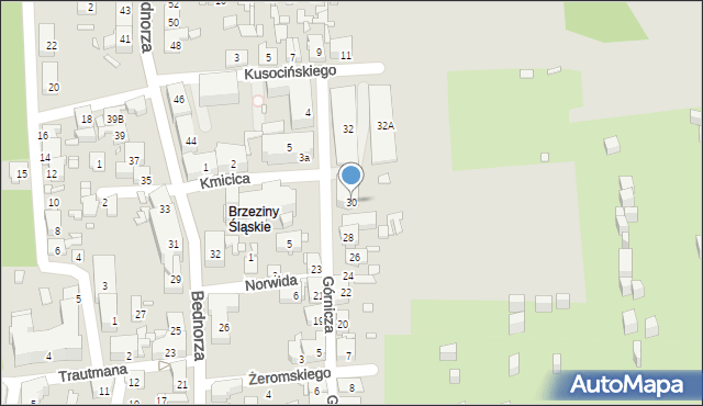 Piekary Śląskie, Górnicza, 30, mapa Piekary Śląskie