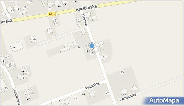 Pietrowice Wielkie, Górska, 10, mapa Pietrowice Wielkie