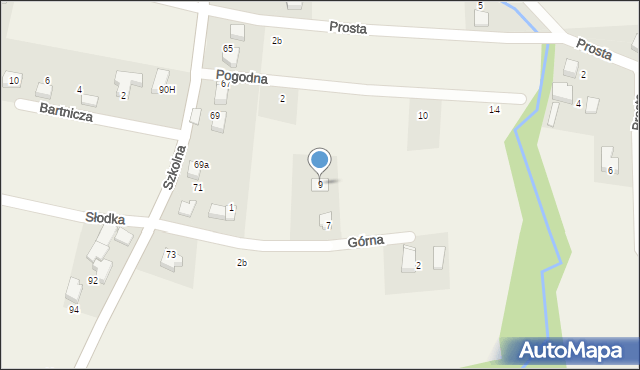 Pisarzowice, Górna, 9, mapa Pisarzowice