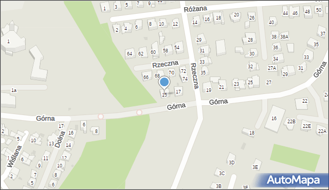 Płock, Górna, 15, mapa Płock