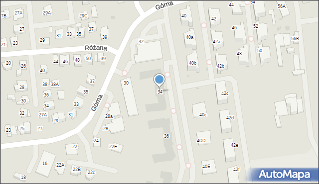 Płock, Górna, 34, mapa Płock