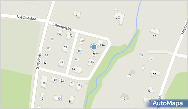 Płock, Gościniec, 58, mapa Płock