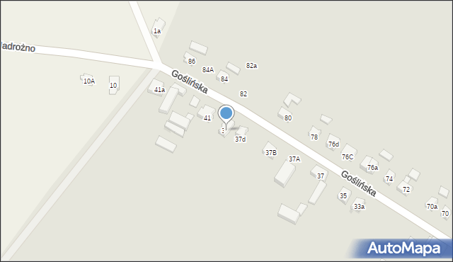 Pobiedziska, Goślińska, 37e, mapa Pobiedziska