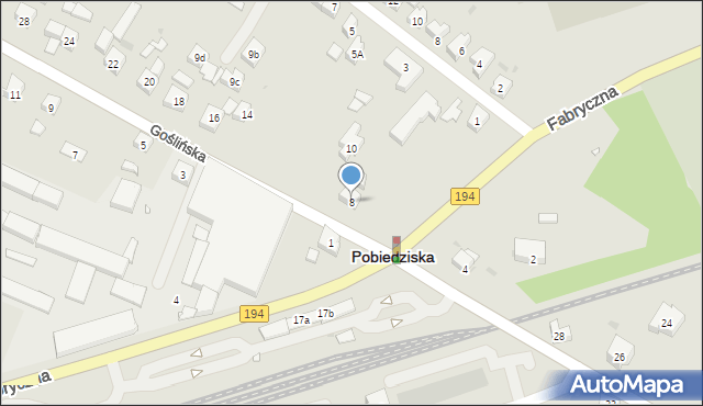 Pobiedziska, Goślińska, 8, mapa Pobiedziska