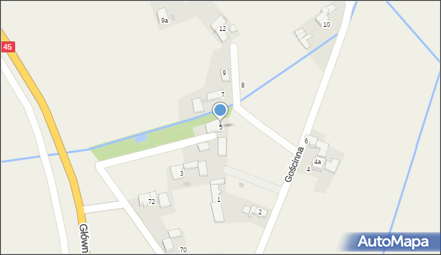 Poborszów, Gościnna, 5, mapa Poborszów