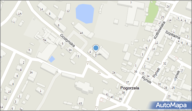 Pogorzela, Gostyńska, 2, mapa Pogorzela