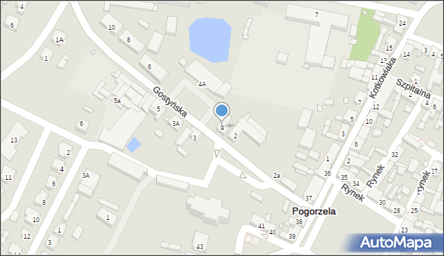 Pogorzela, Gostyńska, 4, mapa Pogorzela