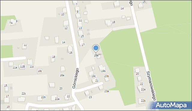 Pogorzyce, Górnickiego Łukasza, 19a, mapa Pogorzyce