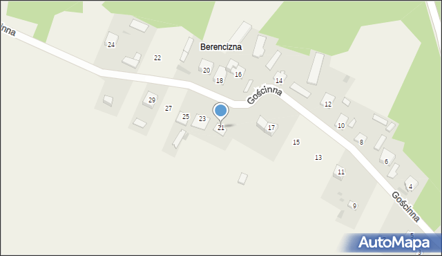 Pomiechówek, Gościnna, 21, mapa Pomiechówek
